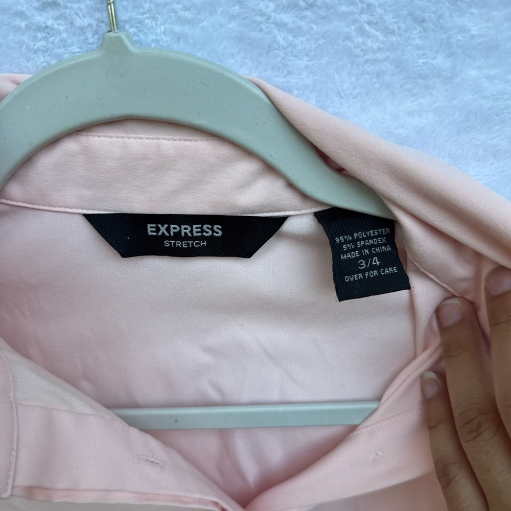 Express Light Pink Stretch Top - Picture 2 of 11